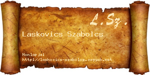 Laskovics Szabolcs névjegykártya